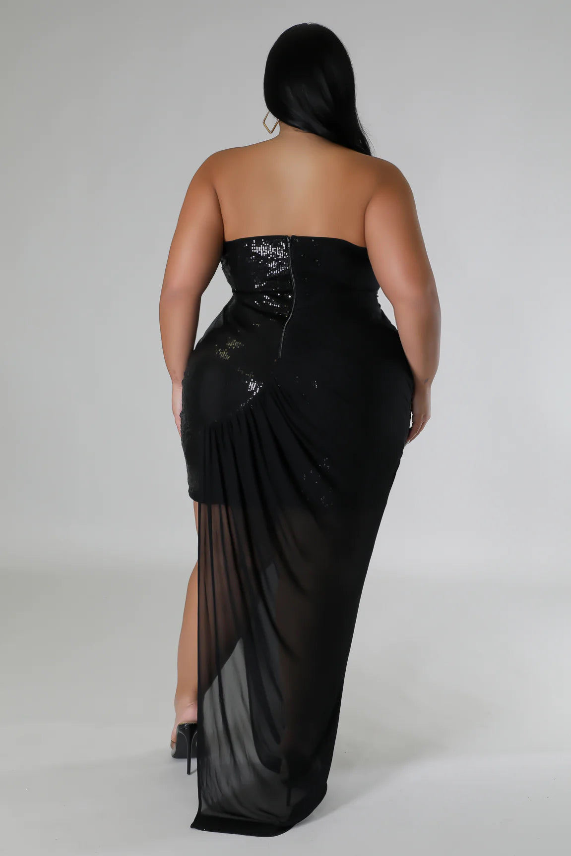 Curvy Black Sequin Goddess