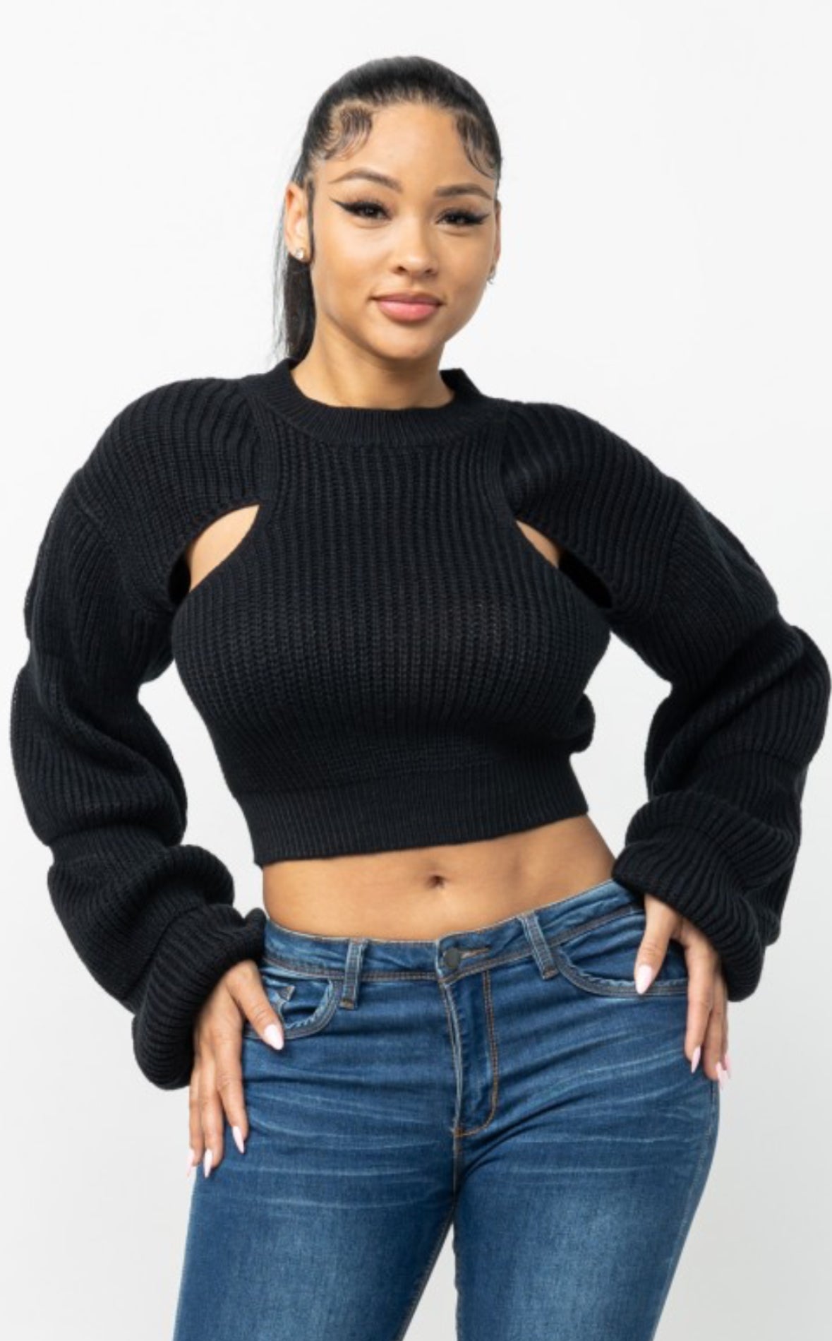 Bold Cutout Knit Sweater