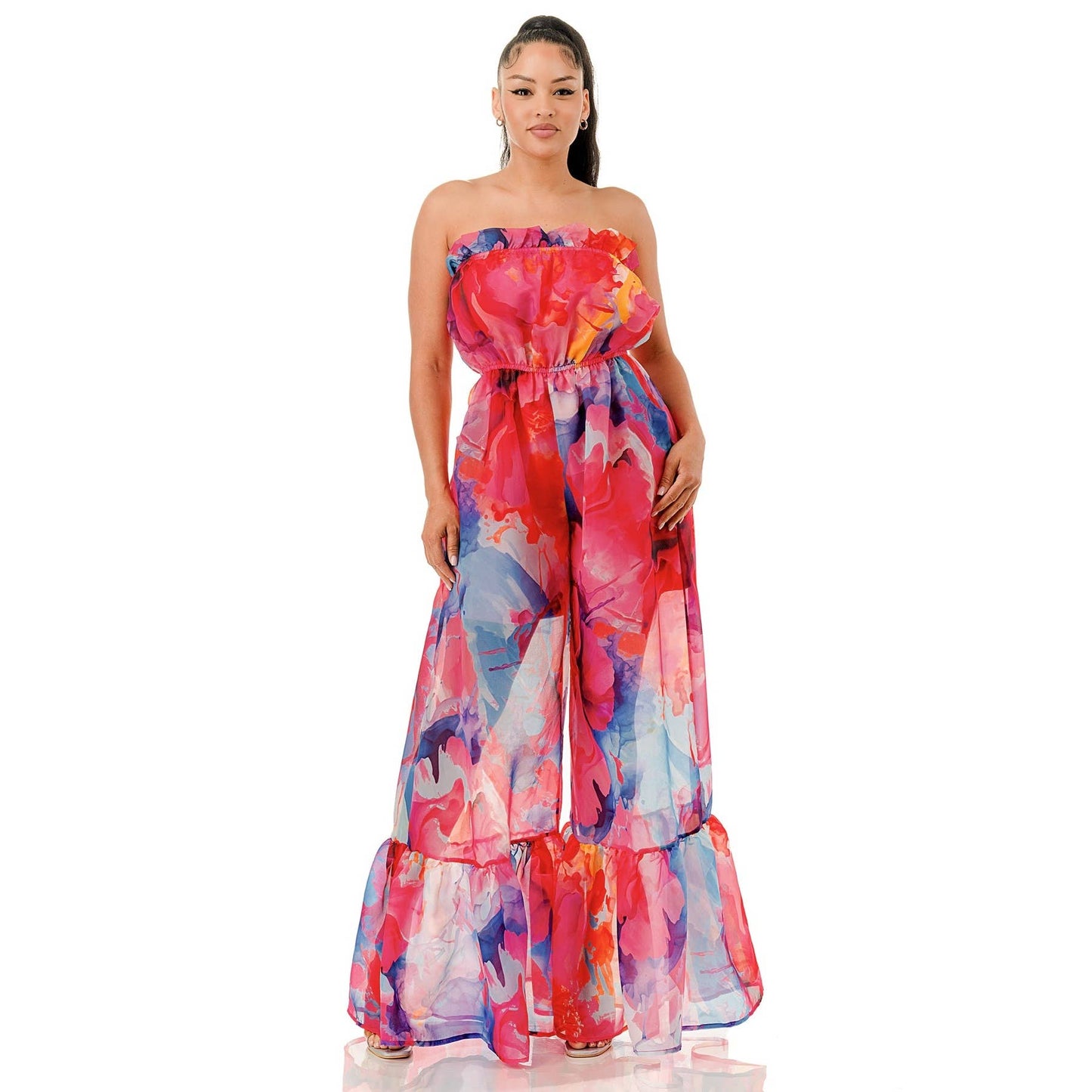 STRAPLESS DREAM PALAZZO PLUS JUMPSUIT
