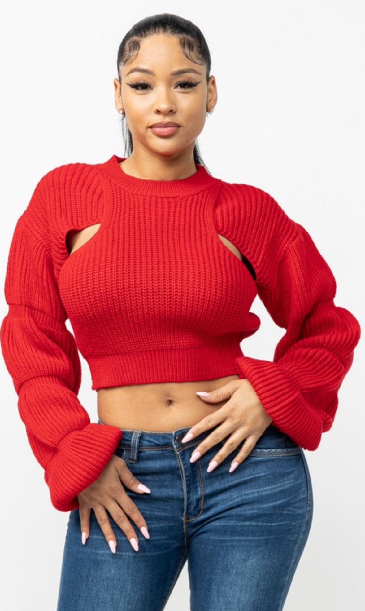 Bold Cutout Knit Sweater