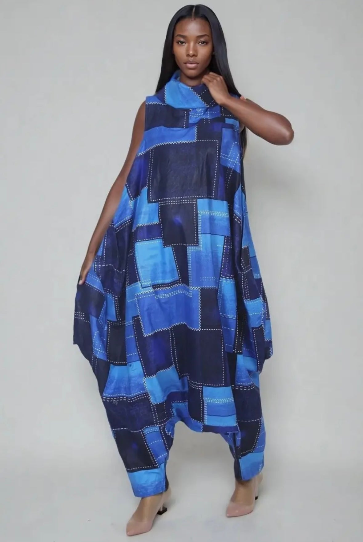 Patchwork Dress Plus Jumper