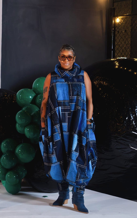 Patchwork Dress Plus Jumper