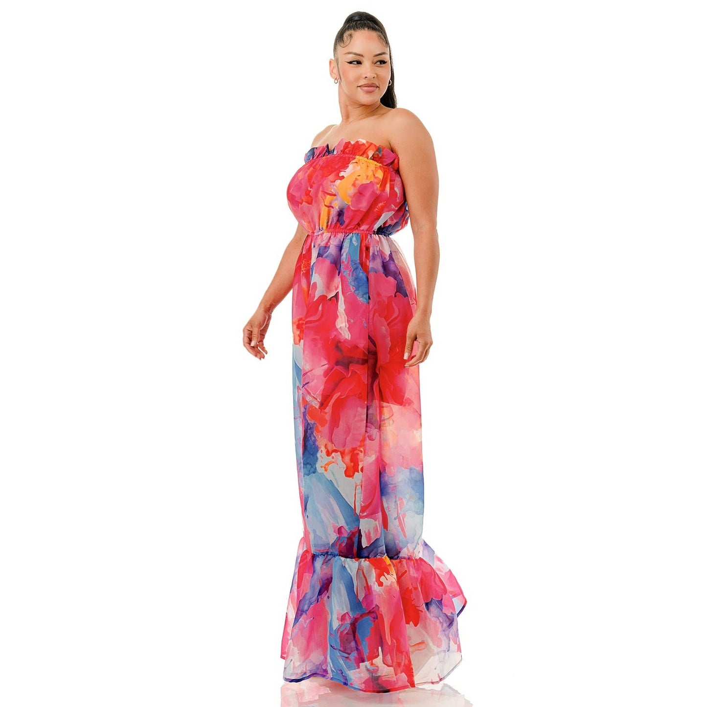 STRAPLESS DREAM PALAZZO PLUS JUMPSUIT
