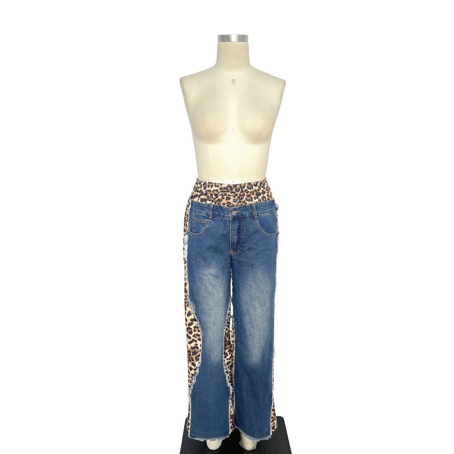 Contrast High Waist Pants