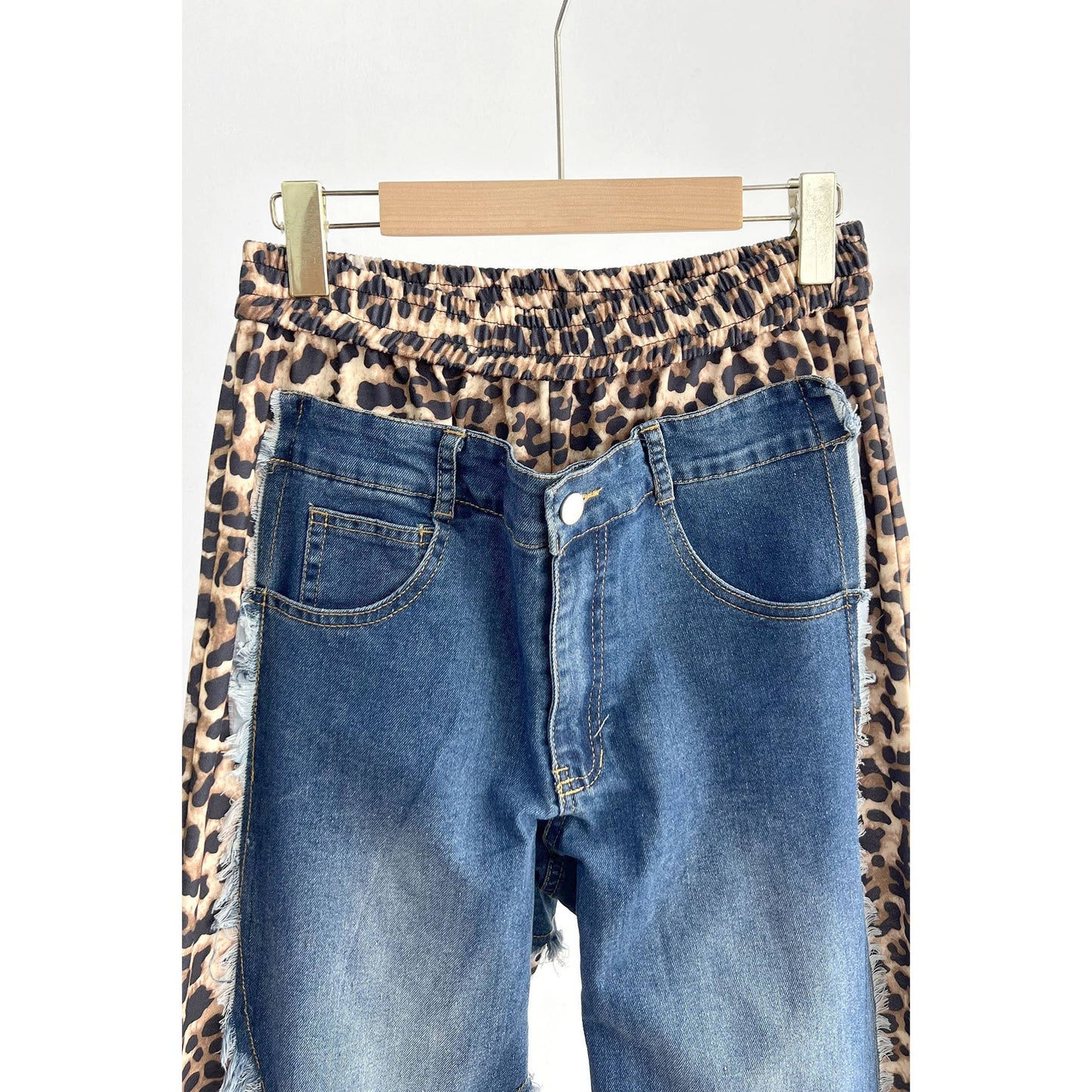 Contrast High Waist Pants