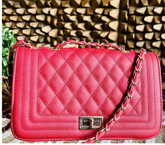 Soft Quilted Red Purse