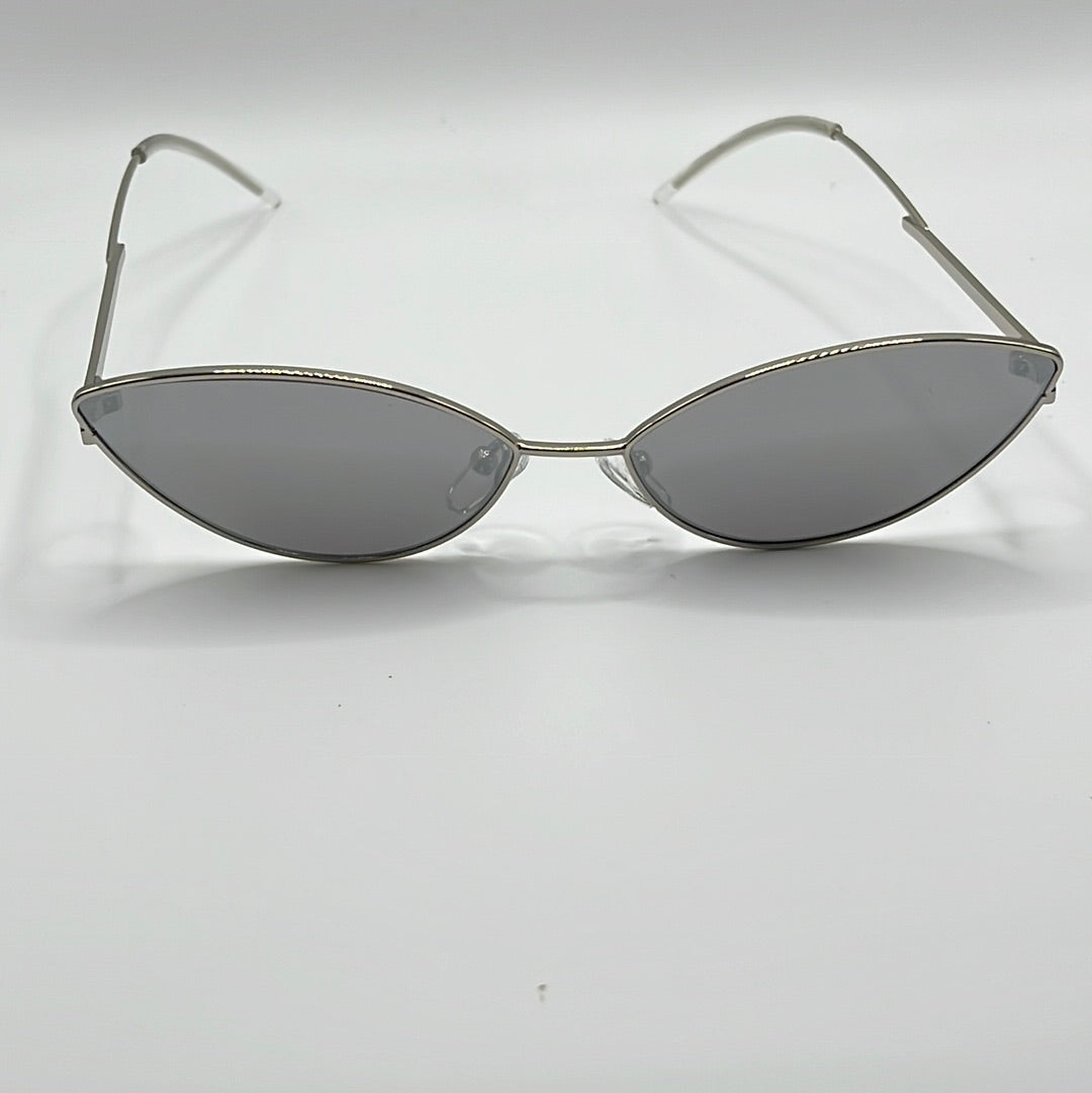 Silver frame sunglasses