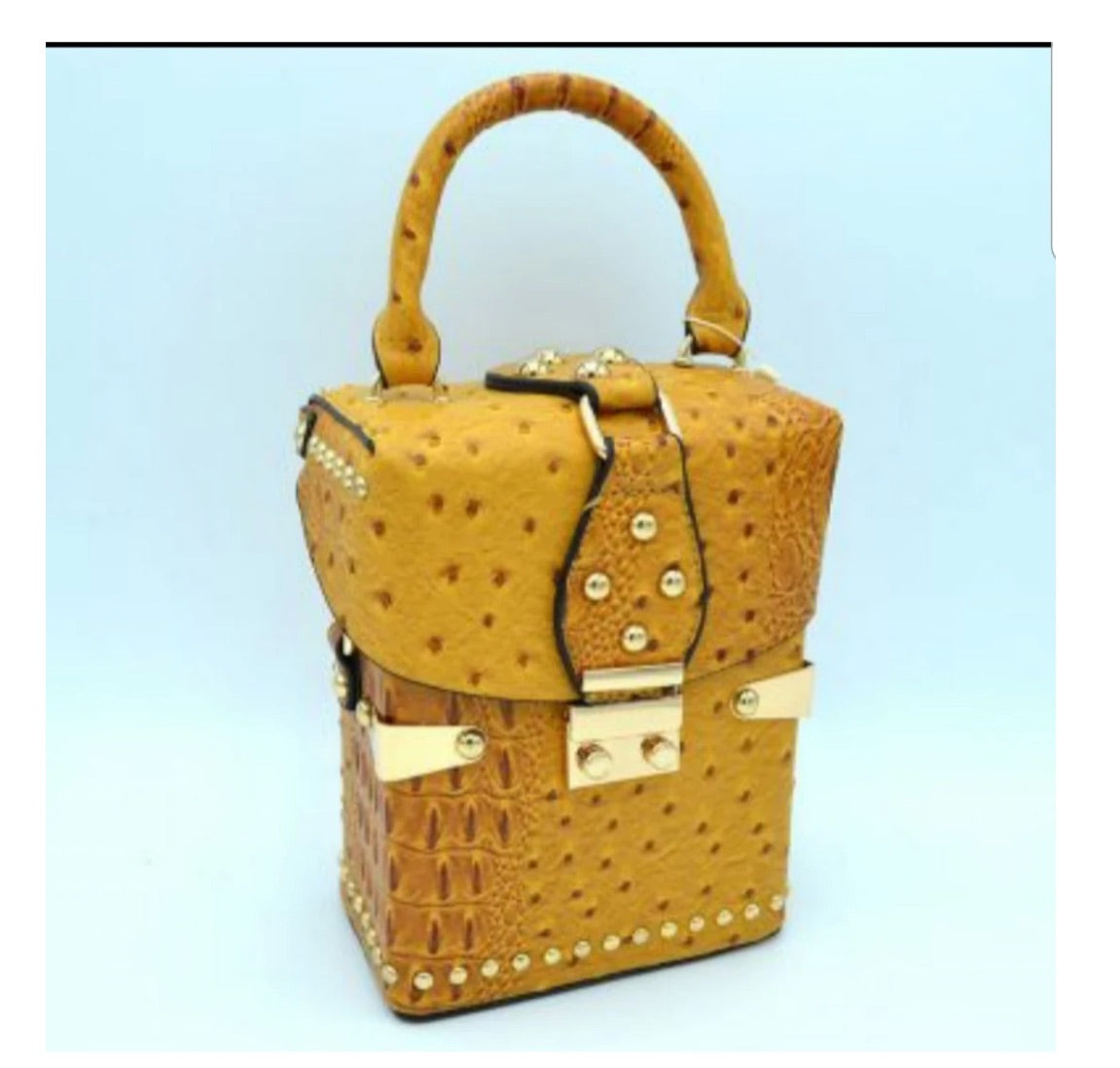 Mustard Ostrich Purse