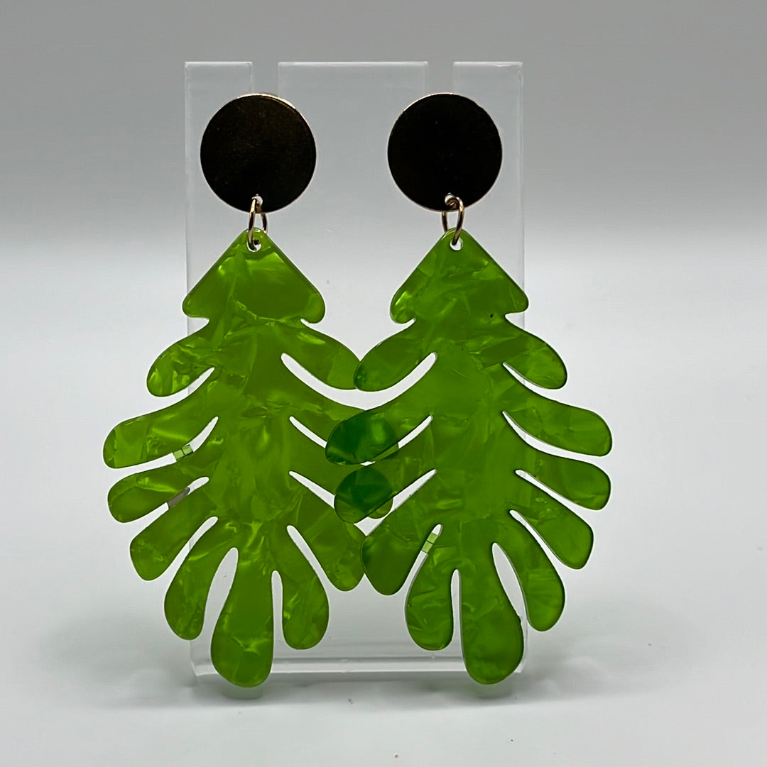 Green earrings