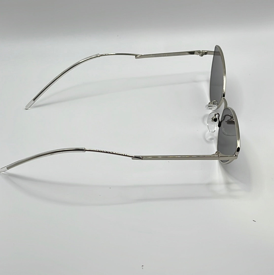 Silver frame sunglasses